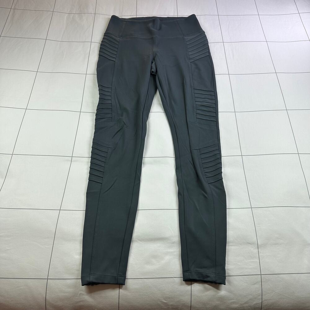 Athleta Leggings Womens Small Blue Gray Delancey Moto Travel Modern City Active - Picture 3 of 12